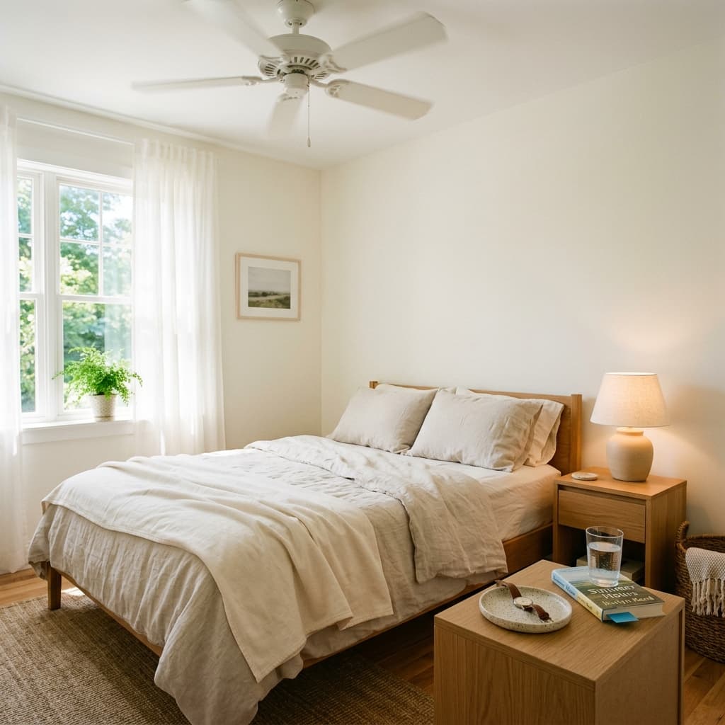 Summer Bedroom Sleep Reset: Cooler Bedding + Nightstand — Home Organization ideas and product guide