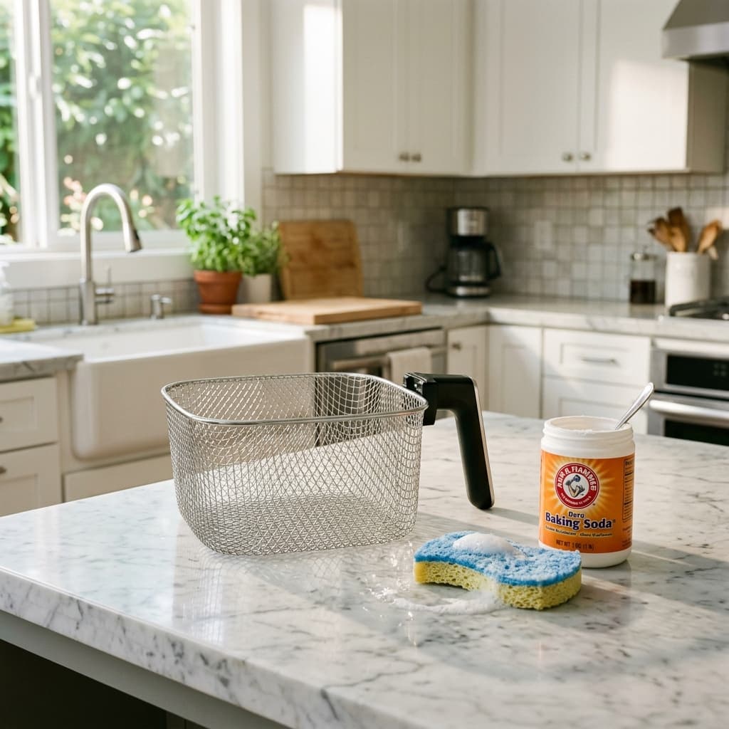10-Minute Air Fryer Basket Clean (Dishwasher Tablet) — Kitchen & Dining. Stuck-on grease in your air fryer basket? This 10-minute air fryer basket clean uses a