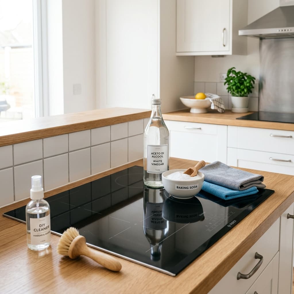 Stovetop Grease Reset with Baking Soda & Vinegar — Kitchen & Dining. Sticky summer grease on your stovetop? This baking soda and vinegar method loosens residue
