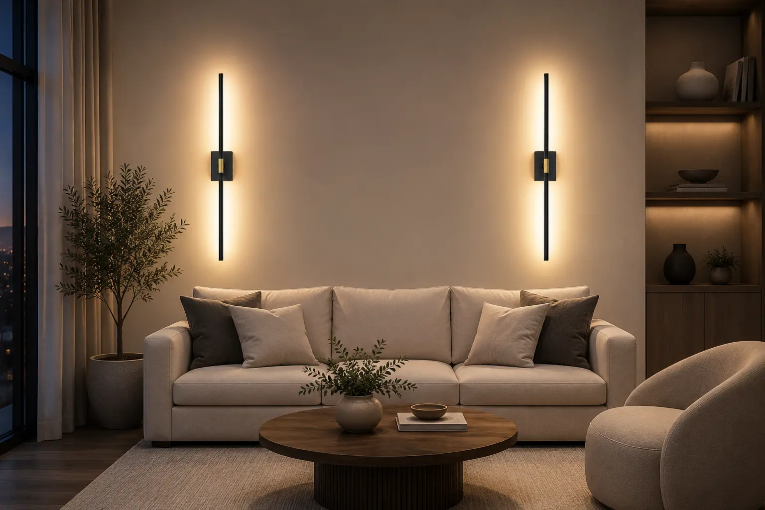 Rechargeable Battery Operated Wall Sconces Set
