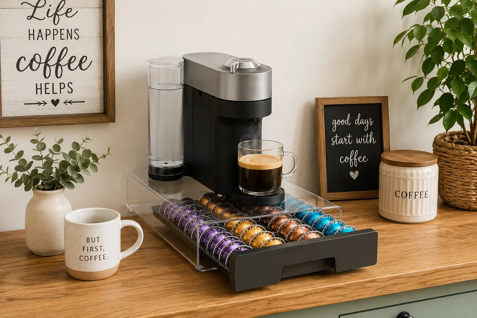 Vtopmart Coffee Pod Drawer Organizer