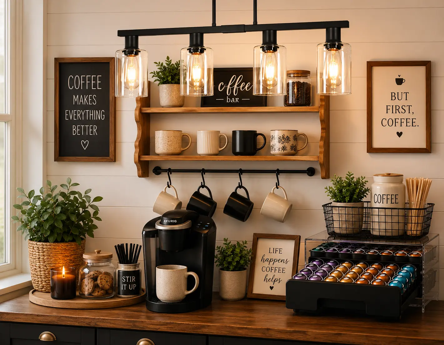 4-Light Kitchen Island Lighting Fixture