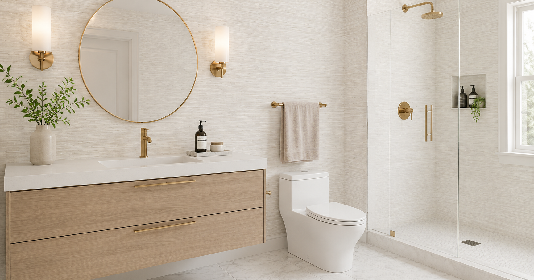 This wallpaper is perfect for a chic, modern look. So easy to install!